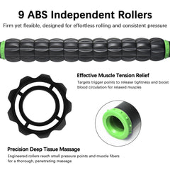 MZDXJ Fascia Blaster Roller 18in targets fascia adhesions for smoother movement