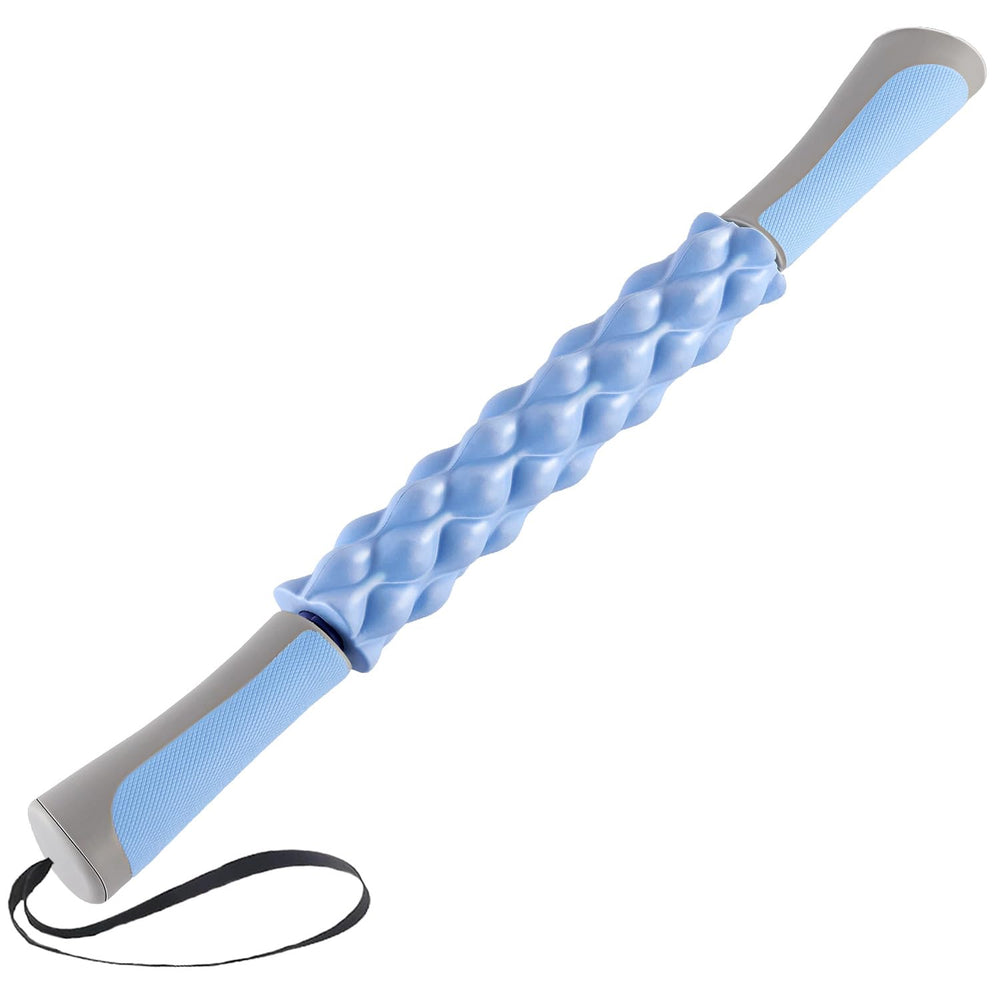 MZDXJ muscle roller in blue side view for deep tissue relief