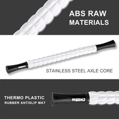 MZDXJ Roller close-up highlights 15 rollers targeting knots and deep tissue areas.