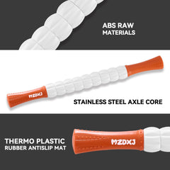 Rodillo MZDXJ con agarre ergonómico para fascia y relajación muscular.