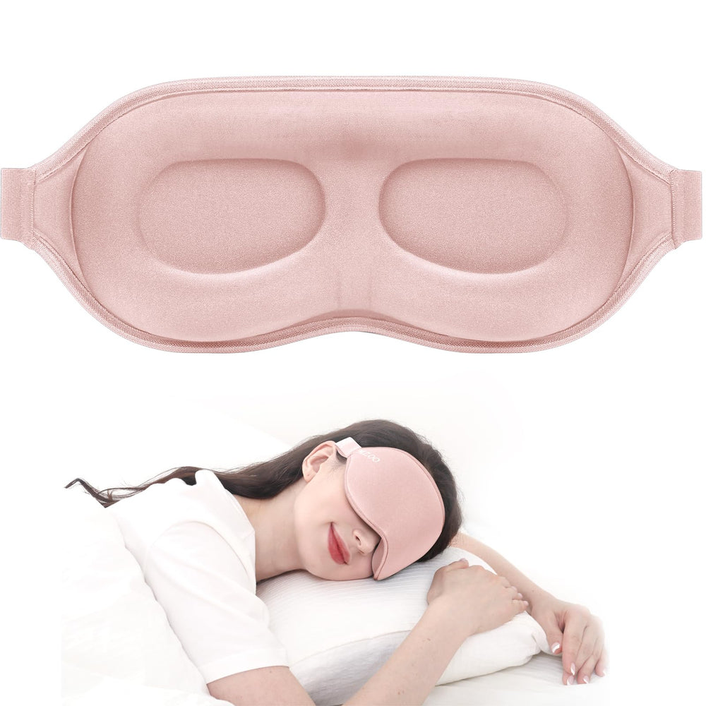 MZOO luxury sleep mask provides full blackout for daytime naps and travel