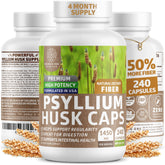 Number One Nutrition N1N Premium Psyllium Husk Capsules bottle pour supports daily fiber intake.