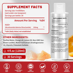 Vervidora NAD+ liposomal label closeup highlights the clean formula.