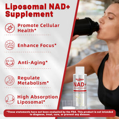 Vervidora NAD+ liposomal liquid glass dispense supports fast absorption.