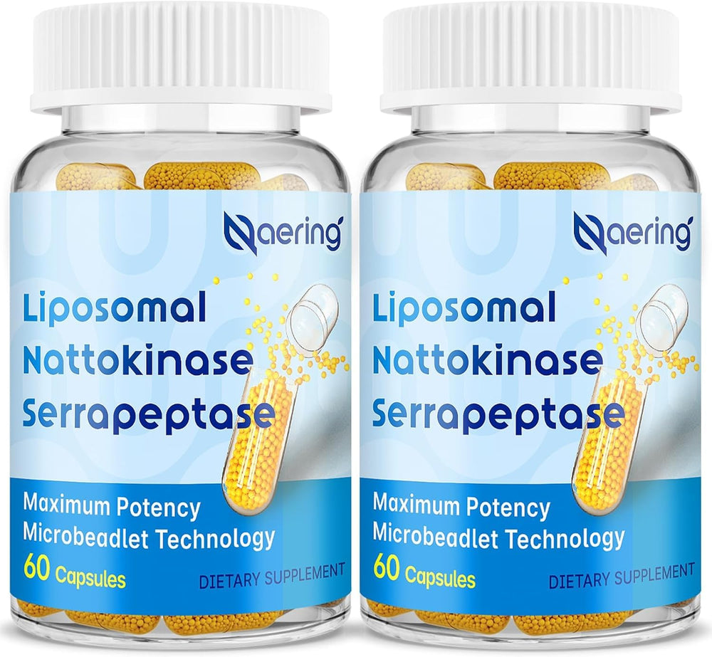 Naering Liposomal Nattokinase bottle label hints at premium delivery for daily wellness.