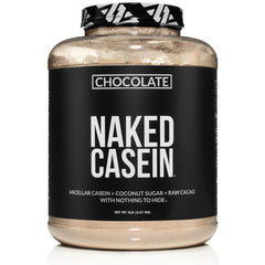 NAKED Chocolate Casein tub 5lb for clean protein and easy mixing