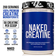 Naked creatine scoop-dissolve demonstrates quick mixability in drinks.