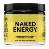 NAKED Energy tub front showing unflavored pre workout formula