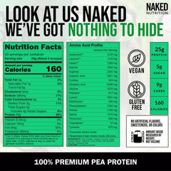 NAKED Pea dairy-free protein shake in a glass after workouts