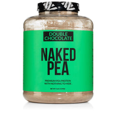 NAKED Pea double chocolate protein powder bag for plant-based daily nutrition