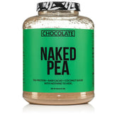 NAKED Pea Protein Chocolate front packaging with clean ingredients.