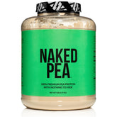 NAKED Pea protein powder bottle front shows a clean vegan option for post-workout shakes