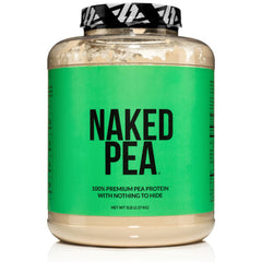NAKED Pea protein powder bottle front shows a clean vegan option for post-workout shakes