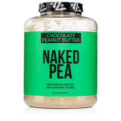 NAKED Pea Protein Powder in chocolate peanut butter flavor for post-workout shakes