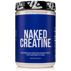Naked Pure Creatine Monohydrate bottle highlights clean formula for enhanced training potential.