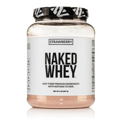 NAKED Strawberry Whey Powder Jar: clean protein base for shakes