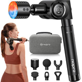 NAPRE Massage Gun with heat head for soothing warmth and targeted relief after workouts.