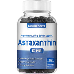 NasaBeahava Astaxanthin bottle for daily antioxidant support.