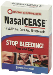 NasalCEASE packing removal after 30 minutes with minimal discomfort