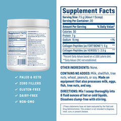 NativePath Bone Health collagen powder being stirred in a glass for a daily boost.