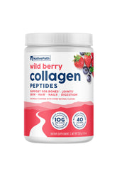 NativePath Collagen Peptides Wild Berry scoop for easy daily protein boost
