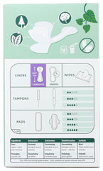 Natracare packaging and materials emphasize biodegradability and compostability