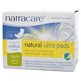 Natracare cotton ultra pad with wings in a purse pack for secure daily comfort.