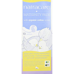 Natracare maternity pads packaging for convenient postpartum protection.