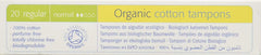 Natracare non-applicator regular tampons showcase simple design for comfortable insertion