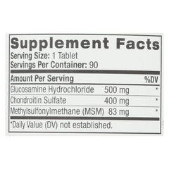 Natrol Glucosamine Chondroitin MSM tablets for daily joint care and flexibility