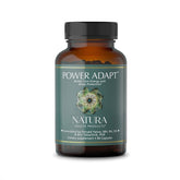 Natura Health Products Power Adapt bottle front showing compact energy support for daily use.