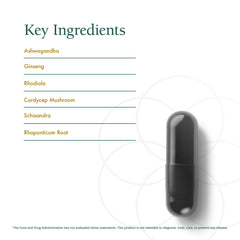 Natura Health Products Power Adapt label closeup featuring allergen-free attributes and quality standards.