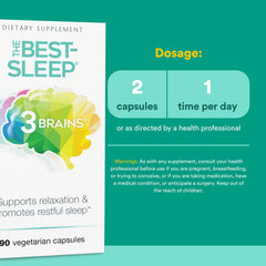 Natural Factors 3 Brains packaging box featuring vegan supplement