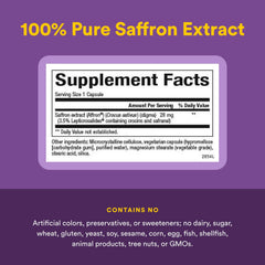 Natural Factors Affron saffron threads close-up emphasize rich color and quality for calm routines.