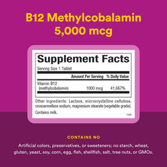 Natural Factors B12 methylcobalamin 1000 mcg non-GMO gluten-free formula.