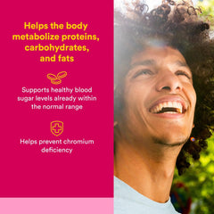 Natural Factors chromium picolinate capsules close-up emphasizes convenient daily use.