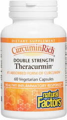 Natural Factors CurcuminRich Theracurmin bottle on counter for daily antioxidant support