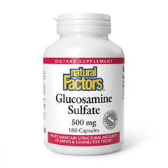 Natural Factors Glucosamine Sulfate bottle front showing product for joint support