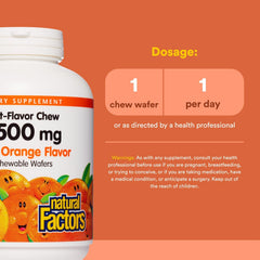 Natural Factors plant-based vitamin C chewable, vegan-friendly option for families