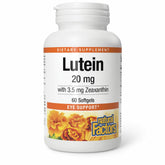 Natural Factors Lutein 20mg softgels bottle for daily eye and skin support.