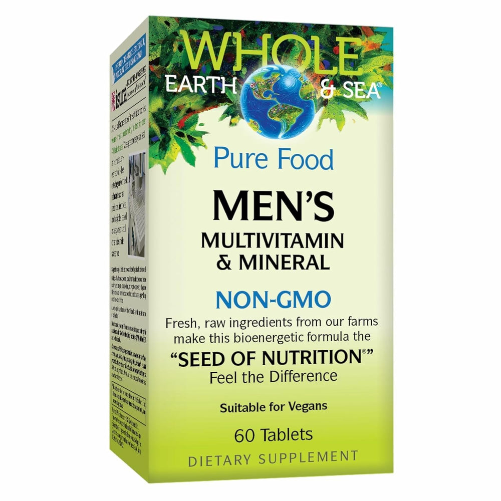 Natural Factors Men's Multivitamin bottle displaying 60 tablets for daily use.