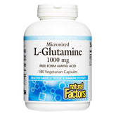 Natural Factors Micronized L-Glutamine bottle: easy recovery support for active days