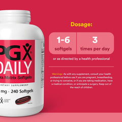 Natural Factors PGX Daily Ultra Matrix softgels close-up, supports appetite control.