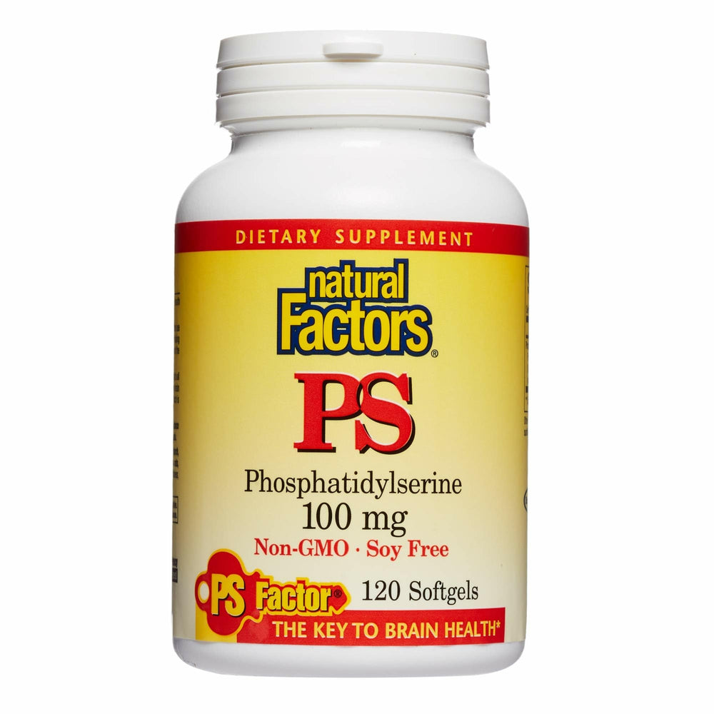 Natural Factors phosphatidylserine bottle front for daily brain support