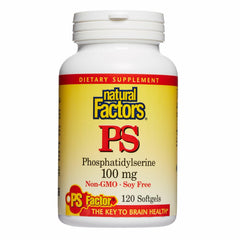 Natural Factors phosphatidylserine bottle front for daily brain support