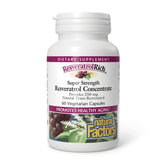 Natural Factors ResveratrolRich bottle with 60 capsules for healthy aging.