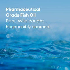 Front label highlights pharmaceutical-grade purity and EPA/DHA content.