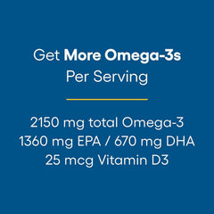 Natural Factors RxOmega-3 softgels spilled for visual reference
