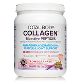 Natural Factors Total Body Collagen bottle on counter highlighting skin and hair support