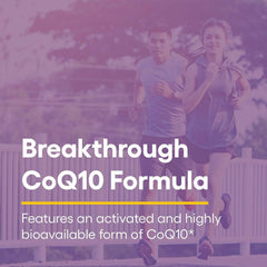Natural Factors Ubiquinol 100mg softgels displayed for convenient daily energy.